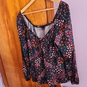 Torrid Multicolor Floral Blouse